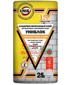 УНИБЛОК клей плиточный 25 кг (48шт/под)