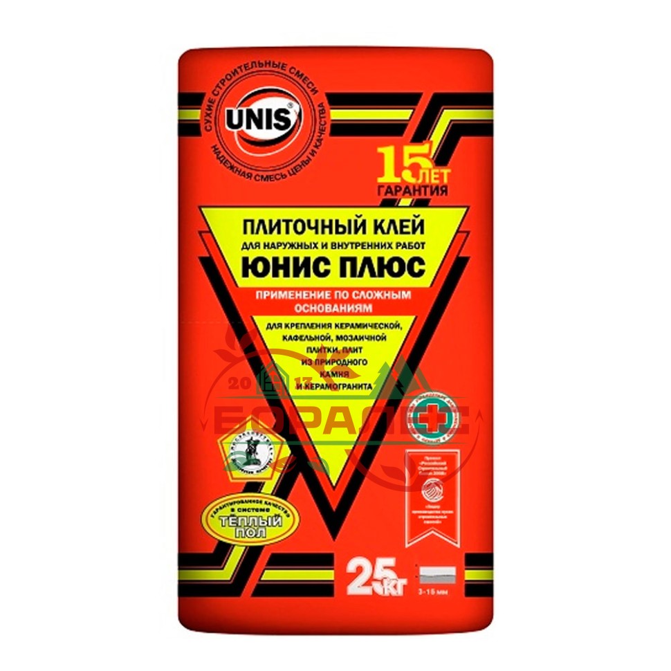 Клей для плитки Unis + (Юнис плюс) 5кг