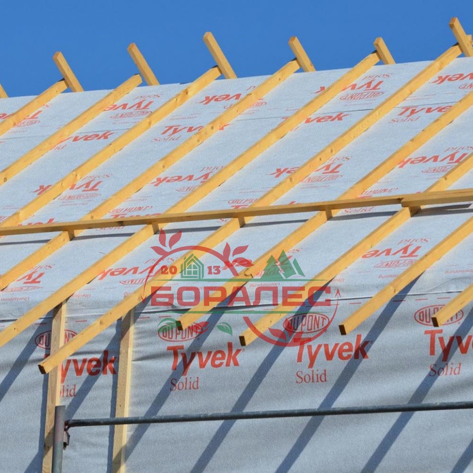 Легкая паропроницаемая мембрана Tyvek Solid - 1,5 х 50 м Тайвек Солид(75м2) пленка диффузионная