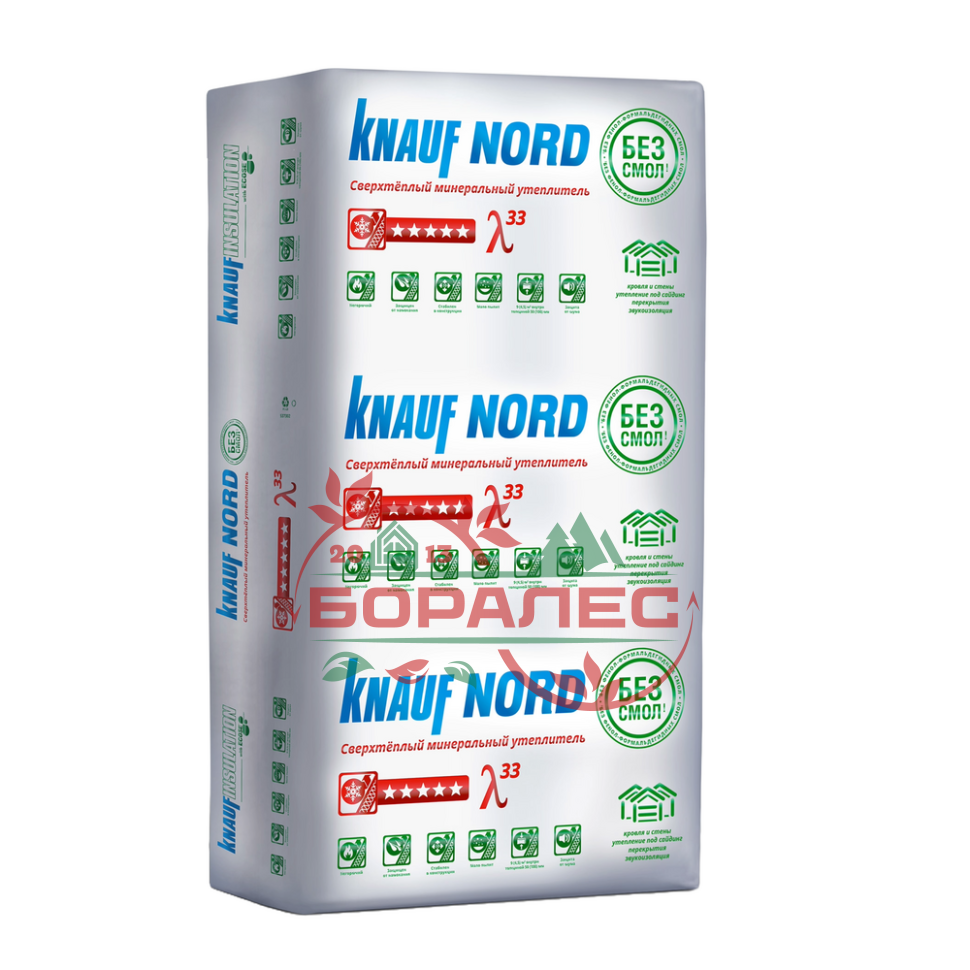 KNAUF NORD TS 033  1250*600*100 (6шт/уп) (4,5м2)(0,45м3) (24шт/под)