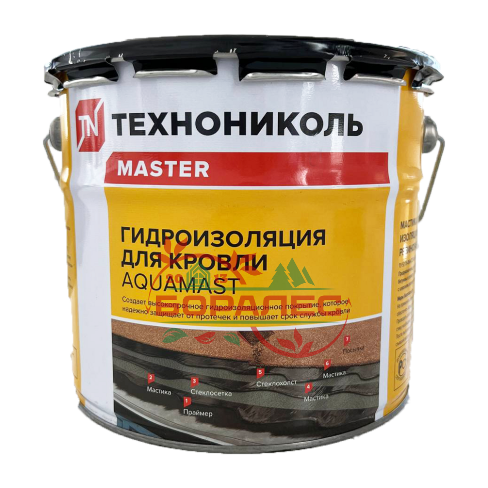 Мастика  битумная- резиновая для кровли Аквамаст "Технониколь" (18кг)
