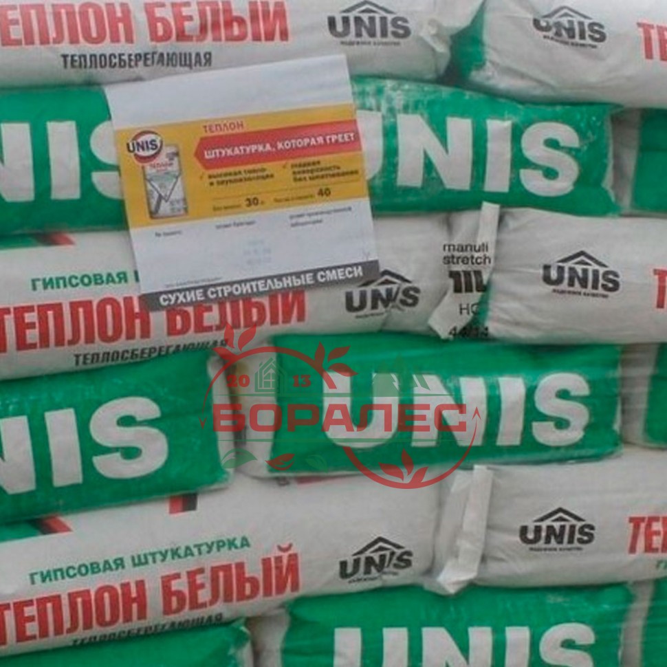 Штукатурка энергосберегающая Теплон белый Unis (Юнис)