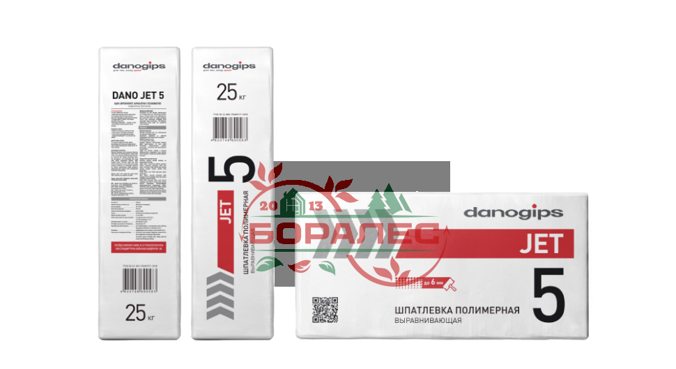 Выравнивающая полимерная шпатлевка DANO JET 5 (25 кг)