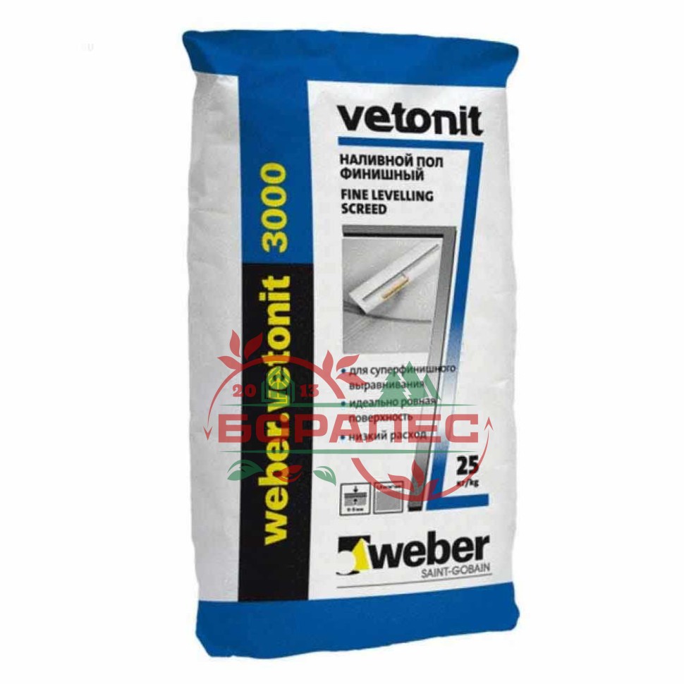 Наливной пол Vetonit 3000 (Ветонит 3000) Weber (Вебер)