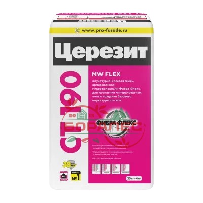 Церезит СТ 190 штукатурно-клеевая смесь (25кг.) (48шт/под)