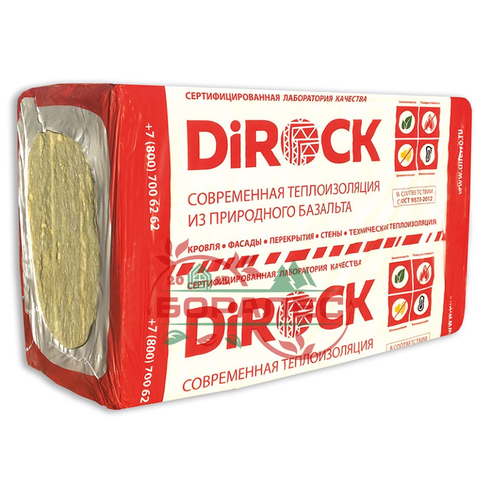 Вата утеплитель DiROCK Кавити 1000*600*100 2,4м2 0,24м3 50кг/м3